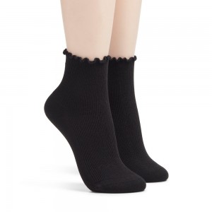 Black/Black Clarks 2 Pack Rosewelt Crew Women Socks | 1027KTMYG