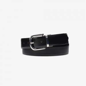 Black/Brown Leather Clarks Reversible Men Belt | 3786ASZMO