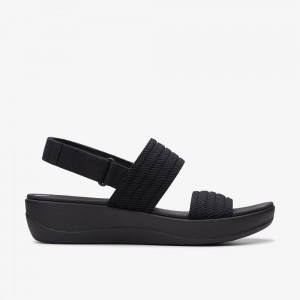 Black Clarks Arla Stroll Women Sandals | 3065RJEZM