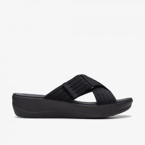 Black Clarks Arla Wave Women Sandals | 3298ORPLC