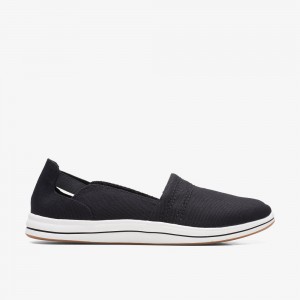 Black Clarks Breeze Step II Women Slip-Ons | 8524NIFZO