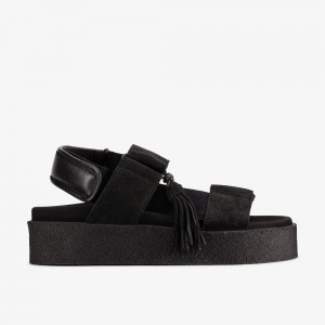 Black Clarks Crepe Sandal Women Sandals | 9410GLNQJ