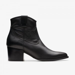 Black Clarks Elder Rae Women Boots | 9426AVFQS