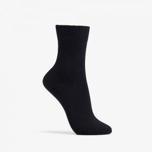 Black Clarks Solid Dress Crew Women Socks | 2098FVUAP