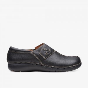 Black Clarks Un Loop Ave Women Slip-Ons | 3419XJYGV