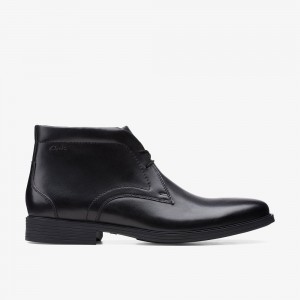 Black Clarks Whiddon Mid Men Boots | 2154GZALX