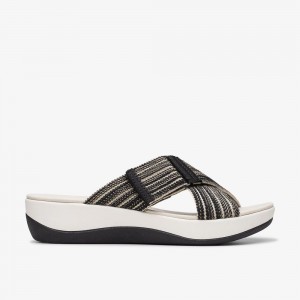 Black Combination Clarks Arla Wave Women Sandals | 0175WAYHU