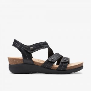 Black Combination Clarks Calenne Clara Women Sandals | 9346SXYQE