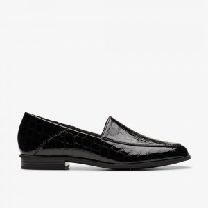 Black Interest Clarks Sarafyna Freva Women Loafers | 4693GRPFQ