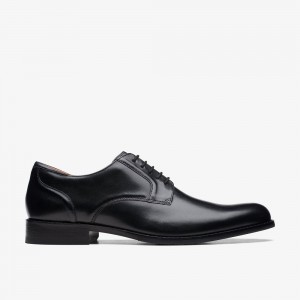 Black Leather Clarks Craft Arlo Lace Men Oxfords | 9407ROEPH