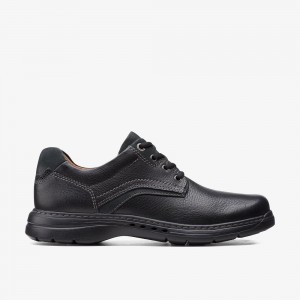 Black Leather Clarks Un Brawley Pace Men Oxfords | 1605DMJEA