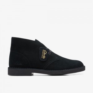 Black Suede Clarks Desert Evo Men Boots | 3471CIWMN