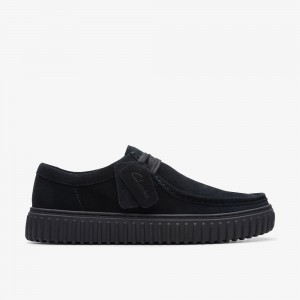 Black Suede Clarks Torhill Lo Men Moccasins | 0678NBPXJ