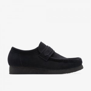 Black Suede Clarks Wallabee Loafer Men Loafers | 1953QWPBG