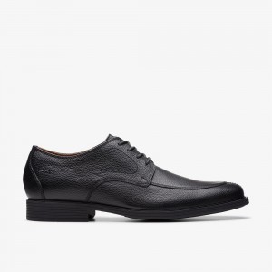 Black Tumbled Clarks Whiddon Apron Men Oxfords | 7649XOZYF