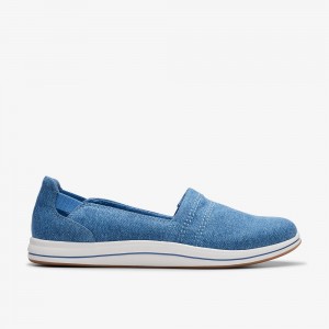 Blue Interest Clarks Breeze Step II Women Slip-Ons | 5620VKPAZ