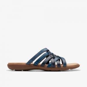 Blue Multicolor Clarks Elizabelle Rio Women Sandals | 8572CWXVA