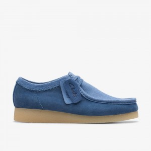 Blue Suede Clarks Wallabee EVO Men Moccasins | 2095BPNMJ