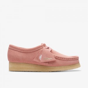 Blush Pink Suede Clarks Wallabee Women Loafers | 5894RWETZ