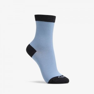 Bright Blue Clarks Ringer Crew Bamboo Women Socks | 1348EVRNM