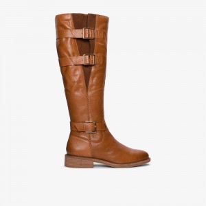 British Tan Leather Clarks Cologne Up Women Boots | 9513STEGW