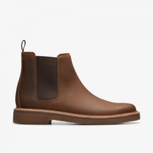 Brown Clarks Clarkdale Easy Men Boots | 5740OWLYJ