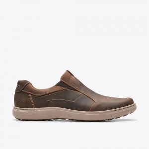 Brown Clarks Mapstone Step Men Sneakers | 0367FKIYD