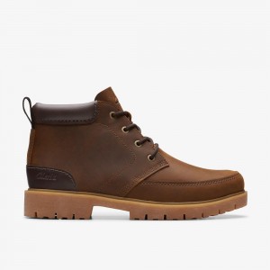 Brown Clarks Rossdale Mid Men Boots | 8629BDLRC