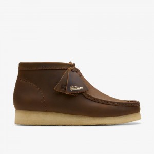 Brown Clarks Wallabee Men Boots | 7306ZWKCO