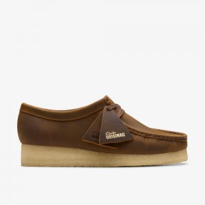 Brown Clarks Wallabee Women Loafers | 2890ATGHP