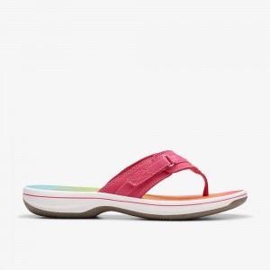 Brt Pink Ombre Clarks BREEZE SEA Women Sandals | 5418TPJME