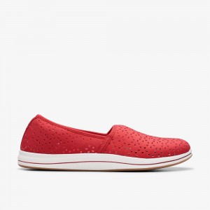 Cherry Clarks Breeze Emily Women Slip-Ons | 4136CIBYF