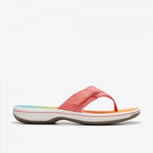 Coral Ombre Clarks BREEZE SEA Women Sandals | 3845WLOUA