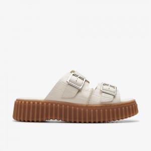 Cream Interest Clarks Torhill Women Sandals | 4180JXPYW