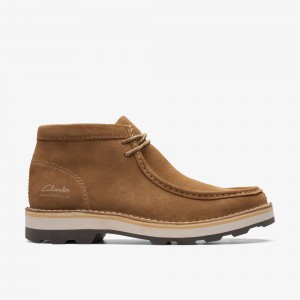 Dark Sand Warmlined Clarks Corston Wally Waterproof Men Boots | 2106DJVZT