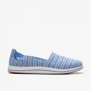 Denim Clarks Breeze Step II Women Slip-Ons | 5617LYUIX