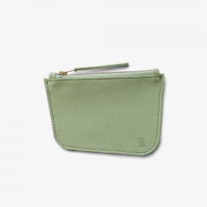 Green Suede Clarks Wallabee Coin Men Wallets | 0715QVXWZ