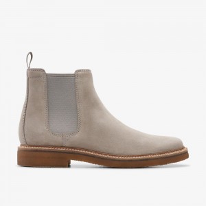 Grey Clarks Clarkdale Easy Men Boots | 8017TPZKX