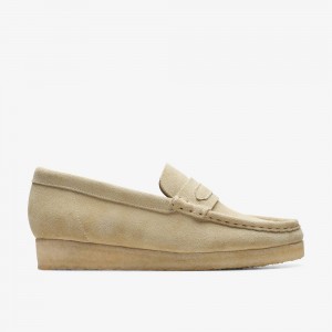 Light Brown Clarks Wallabee Loafer Women Loafers | 2350OUZKE