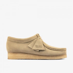 Light Brown Clarks Wallabee Women Loafers | 5732IQCOG