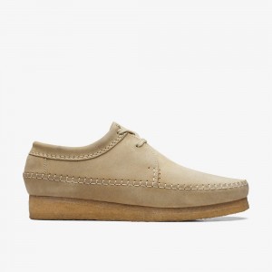 Light Brown Clarks Weaver Men Moccasins | 7942WXELA