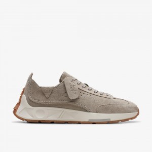 Light Grey Suede Clarks Craft Speed Men Sneakers | 7125UQLSJ