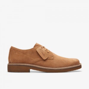 Light Tan Suede Clarks Clarkdale Derby Men Oxfords | 8173RBFCJ