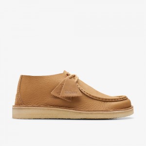 Mid Tan Leather Clarks Desert Nomad Men Moccasins | 0469PRDLI