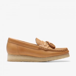 Mid Tan Leather Clarks Wallabee Loafer Women Loafers | 0274MRALI