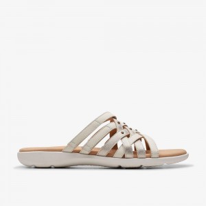 Off White Multicolor Clarks Elizabelle Rio Women Sandals | 1290EFNRI