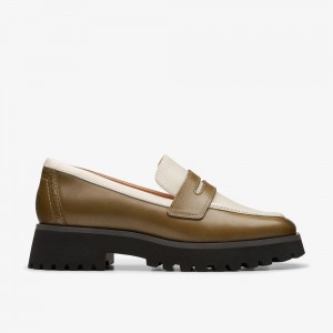 Olive Combination Clarks Stayso Edge Women Loafers | 1073XPDOU