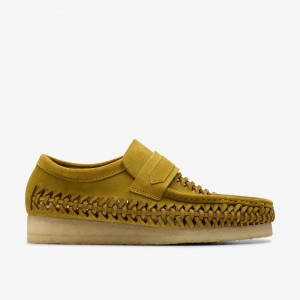 Olive Suede Clarks Wallabee Loafer Weave Men Loafers | 4972ZCFSW