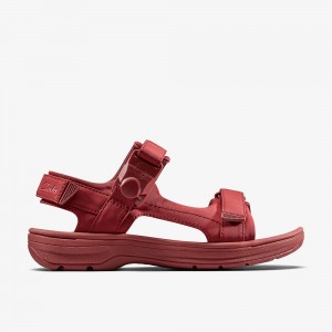 Oxblood Textile Clarks Martine Rose Women Sandals | 0621WYVCR