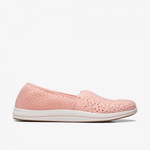 Peach Clarks Breeze Emily Women Slip-Ons | 0487KTMEF